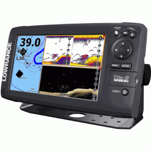 Lowrance Elite 9 Chirp Fishfinder Chartplotter HDI Transom Mount Transducer Navionics Chart